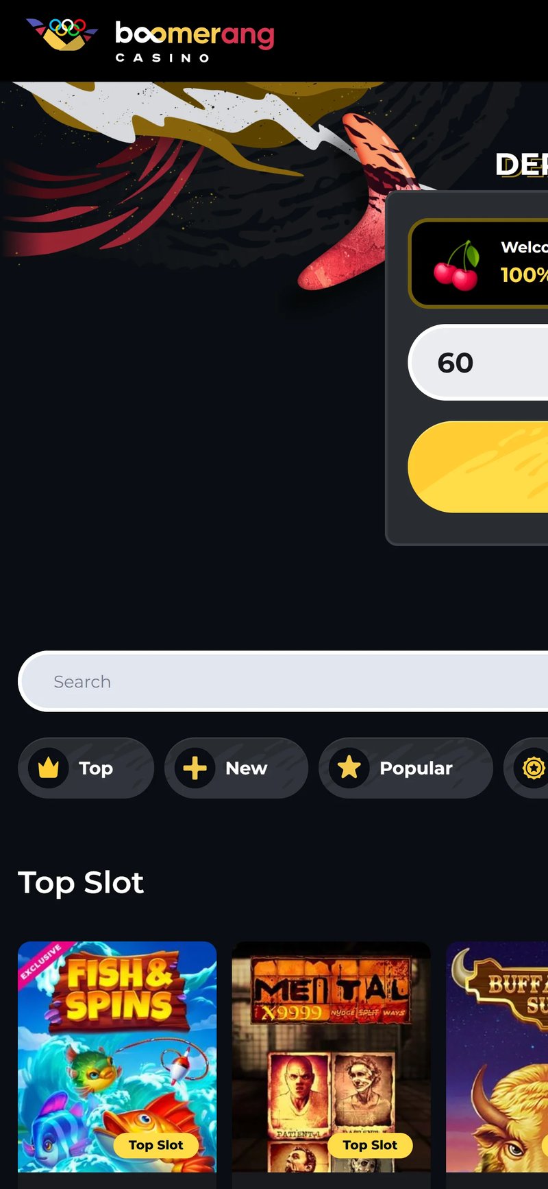Izdajanje Naših Najboljših Igrov na Boomerang Casino, Kjer Zmagam prevladujejo